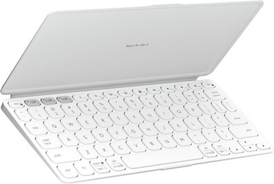 Keys-To-Go 2 Portable Wireless Keyboard - Pale Gray
