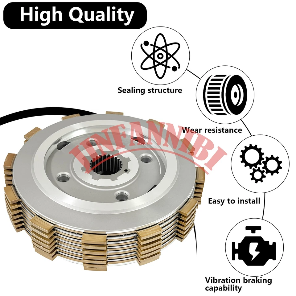 Clutch Outer Pressure Plate Kit & Center Inner Hub for Suzuki Intruder 700 VS700 Foto 4 de 4