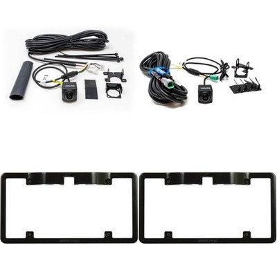 Alpine Multi-View HDR Front/Rear Cameras with License Plate Frames