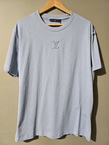Louis Vuitton Embossed Cotton Crewneck Shirt M NWT