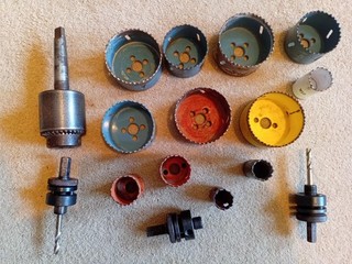 Job Lot of 16 Hole Cutters and Drill Bits.