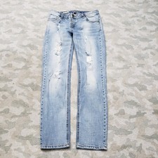 KUT From The Kloth Jeans Womens 6 Blue Catherine Boyfriend Distressed Denim