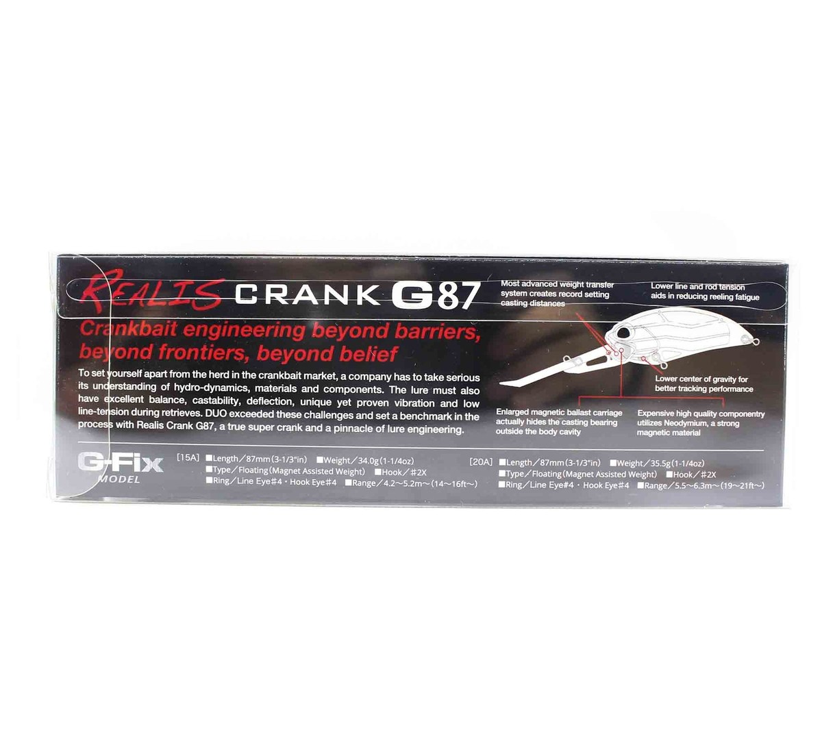 Leurre Flottant Duo Realis G87 20A – Crankbait Profond Pour Le Bass – 87mm 35.5g
