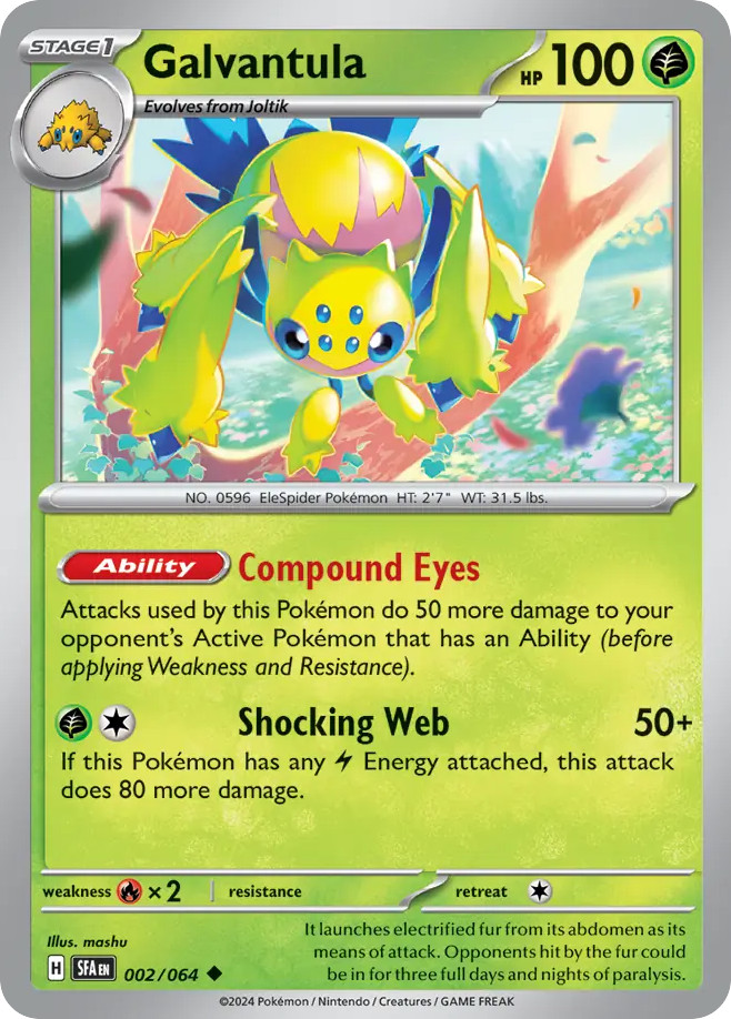Galvantula 002/064 Shrouded Fable Uncommon Pokemon NM/M