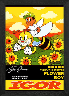 Tyler, der Schöpfer - Blumenjunge gerahmtes Wandbild Poster Leinwanddruck Bild