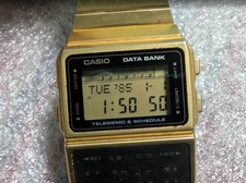 Vintage Casio Databank DBC-610 Digital Watch w/ Band - WORKS for