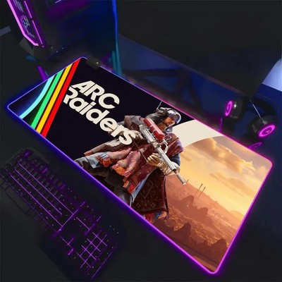 Anime ARC Raiders Gaming Mousepad RGB Große LED SoftPad Schreibtischmatte