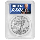 2020 $1 1-oz American Silver Eagle PCGS MS70 Biden 2020 Label
