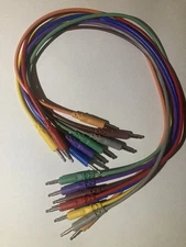 Hosa Eurorack Modular Patch Synth Cables (8) 3.5mm 1/8" TS to Same 1.5 ft