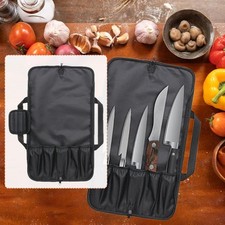 Messertasche mit 5 F&auml;chern, Werkzeugtasche, Bestecktr&auml;ger f&uuml;r Reisen,