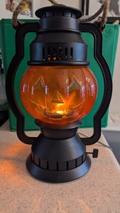 Jack O Lantern Illuminated Lighted Halloween Pumpkin with Flickering Light