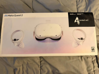 Meta Quest 2 Standalone VR Headset, White, 120Hz Refresh w/ Controllers