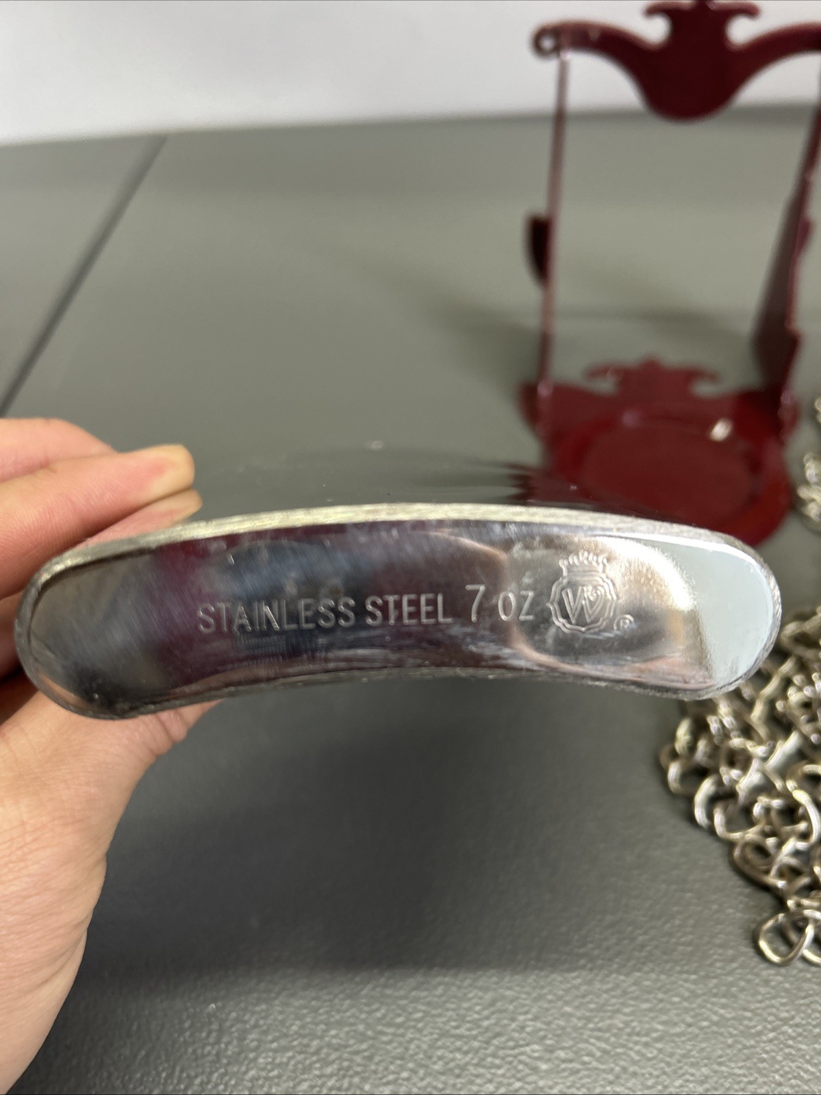 7 oz Stainless Steel Hip Flask With Cap Alcohol Metal With Shoulder Strap Holder