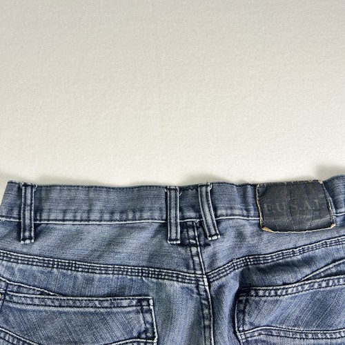 Fusai Mens Jeans 34X32L Straight leg Blue Stitch - Picture 6 of 13
