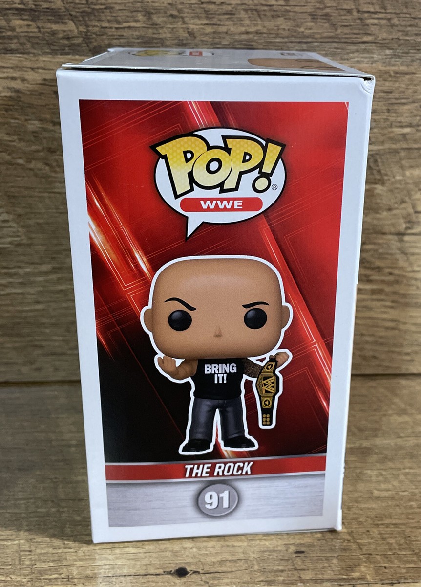 Funko Pop The Rock #91 25th Anniversary Exclusive - Figurine WWE Avec Ceinture Championnat