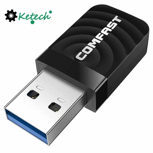 WiFi Adapter 2.4Ghz/5GHz 1300Mbps USB Wireless Dual Band WiFi Receiver L2KO