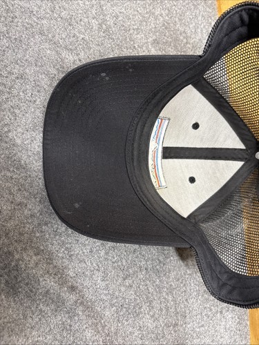 Patagonia Hat Cap Adult Black P-6 Logo LoPro Trucker Mesh Snapback - Picture 5 of 5