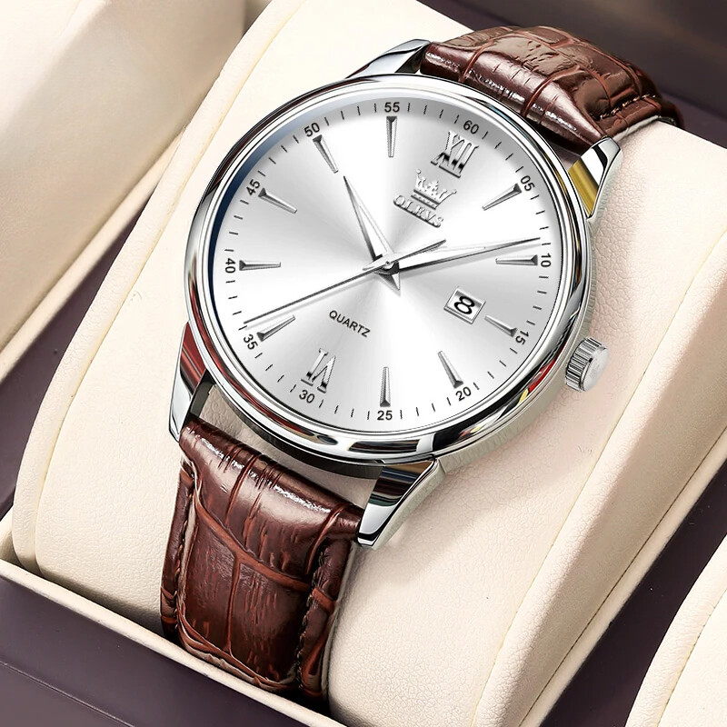 Men's Watches High Quality Fashion Leather Watch Waterproof Original Classic New