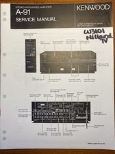 Kenwood A-91 Stereo Integrated Amplifier Original Service Repair Manual