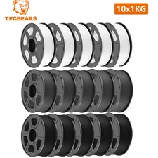 🔥TECBEARS 10KG PLA PETG Matte PLA+ SILK High Speed 3D Printer Filament 1.75mm
