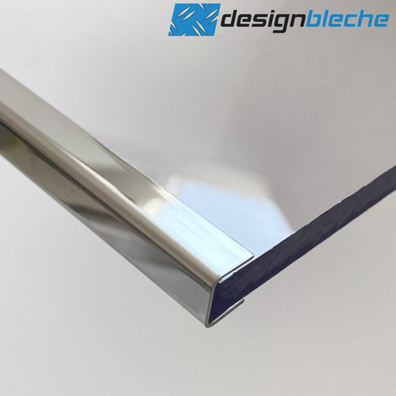 Edelstahl Kantenschutz 150cm | V2A Blank | 5x5x0,1cm | Für Ecken & Kanten