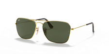 Ray-Ban Caravan Polished Arista Gold G-15 Green 58mm Sunglasses RB3136 181 58-15