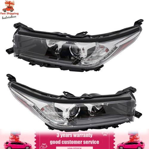 Headlights For 2017 2018 2019 Toyota Highlander w/ LED DRL Projector Headlamps - Picture 4 of 23