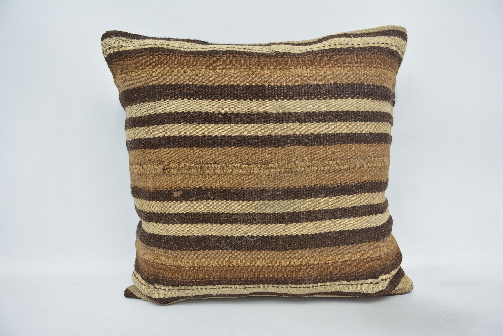 Almohada turca, fundas de almohada, almohada marrón Kilim de 28