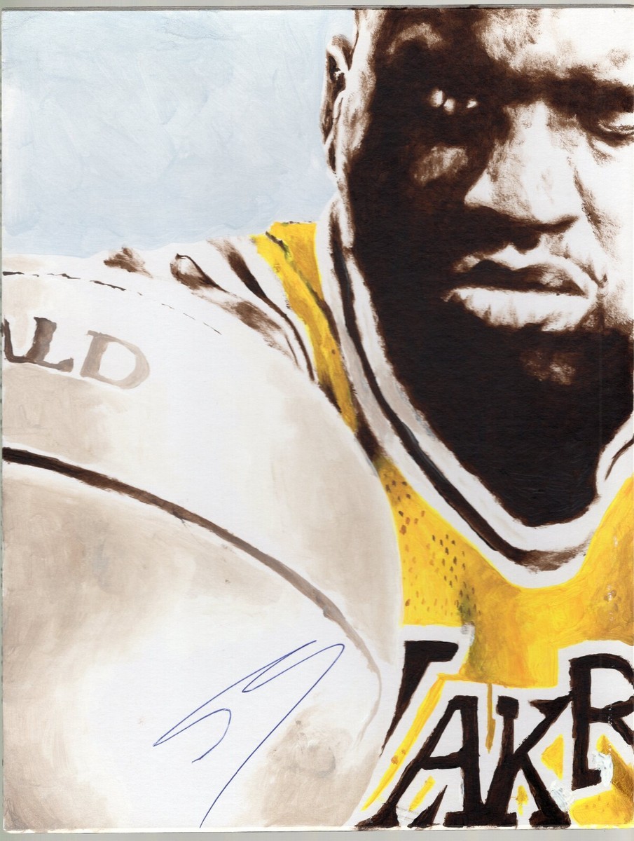 SHAQUILLE O'NEAL SIGNED AUTO 8.5X11 ORIGINAL ART ARTWORK BECKETT