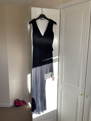 Versace Collection Slinky Asymmetric Black Dress It38 UK6
