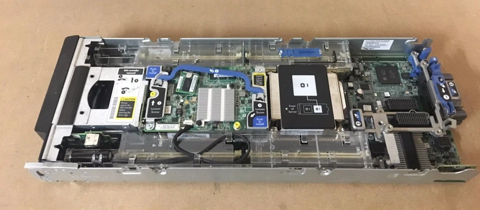 HP BL460c Gen8 2x Heatsink P220i/512MB & Cache Capacitor Blade Server 641016-B21 - Image 4 of 4