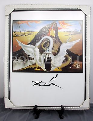 Salvador Dali 1939 ''Bacchanale'' Framed Print 22'' x28'' Surrealism Leda & the Swan