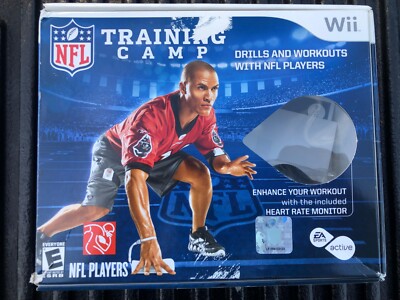 Wii NFL TRAINING CAMP DRILLS & WORKOUTS w/ HEART RATE MONITOR VIDEO GAME