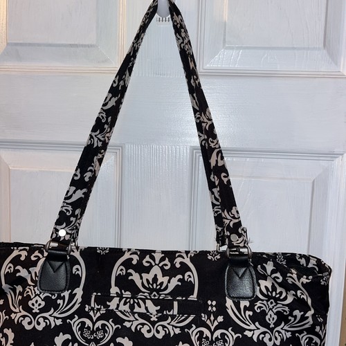 Jenni Chan Laptop Bag Black White Pink 16”x13”x6” Laptop Pocket - Picture 6 of 11