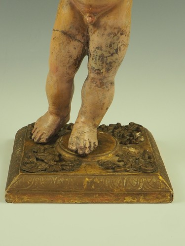 17th Century Italian Polychrome Painted Terracotta Jesus Child Putto Figure - Bild 16 von 17