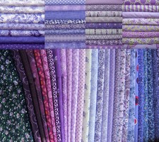 20 Fat Quarters Bundle Purple Shades - 100 Cotton
