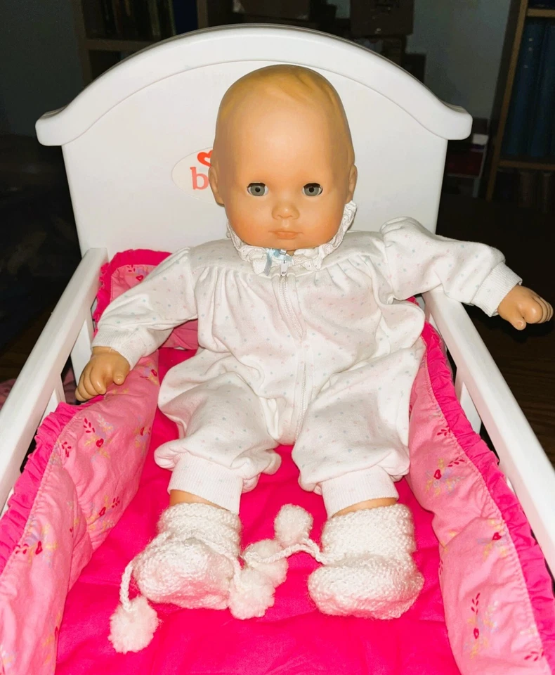 Детская кроватка American Girl Bitty с ящиком, постельное белье, наш новый ребенок, сумка для подгузников - Изображение 3 из 4