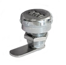 Quarter Turn Chrome Combination Cam Lock for Enclosure, Mailbox, Cabinet, Drawer