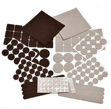 165 Piece Two Colors - Variety Size Furniture Felt Pads. Self Adhesive Pads with