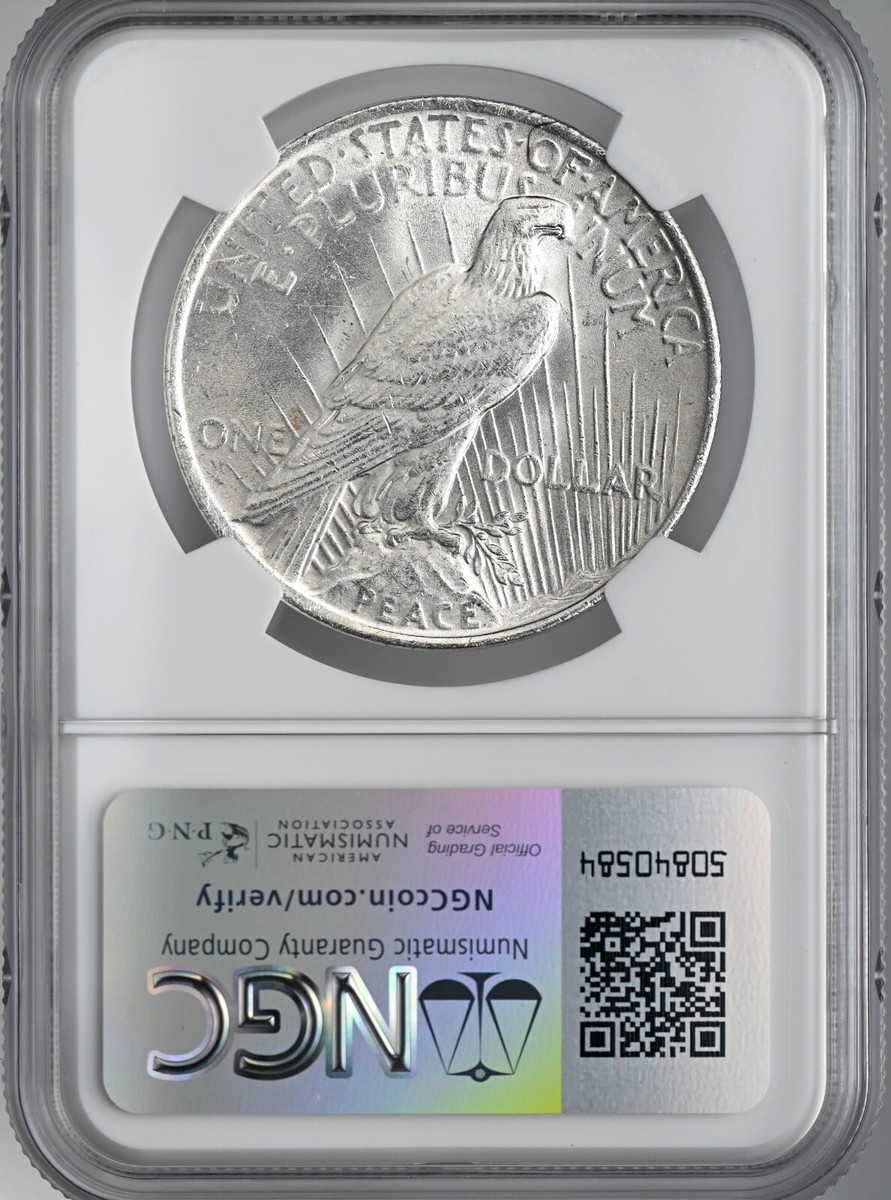 1923-P $1 PEACE SILVER DOLLAR MINT STATE NGC MS62 #8131587