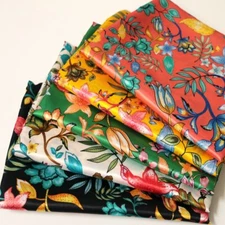 By Yard Vintage Satin Fabric Silky Charmeuse material For Scarf,Gown