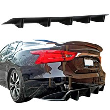 For Nissan Maxima 1988-2020 Black Rear Diffuser 10 Fins Bumper Lip Splitter Kit