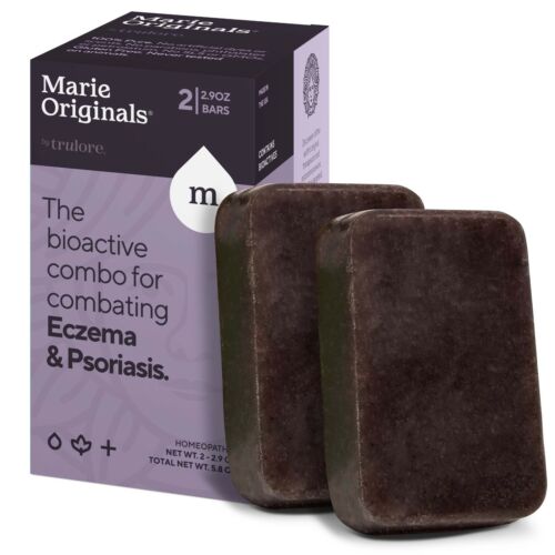 (2er-Pack) Marie Originals Ekzem Gesichtsseife Duschgel natürliche Psoriasis-Behandlung