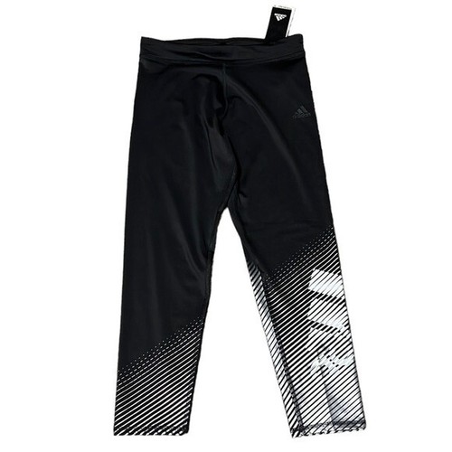 ADIDAS Leggings Girl's Size XL Black White Accent AeroReady Ankle 22”  Inseam NWT | eBay