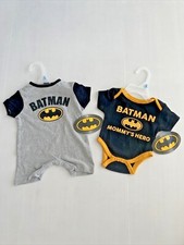 NEW Batman 2 Piece Baby Boy Romper Bodysuit SIZES 3-6M, 6-9M