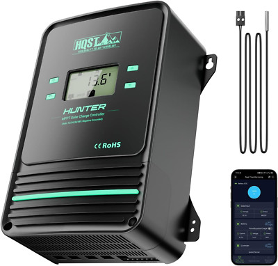 100A MPPT Solar Charge Controller with Bluetooth, LCD, & Low-Temp Cut-Off