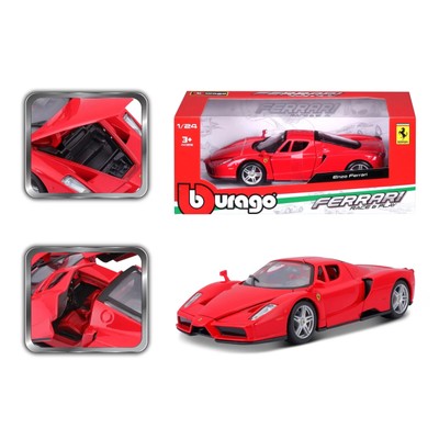 2003 Ferrari Enzo (F-140) - 1/24 Scale Diecast Model by Bburago - RED - w/ BOX