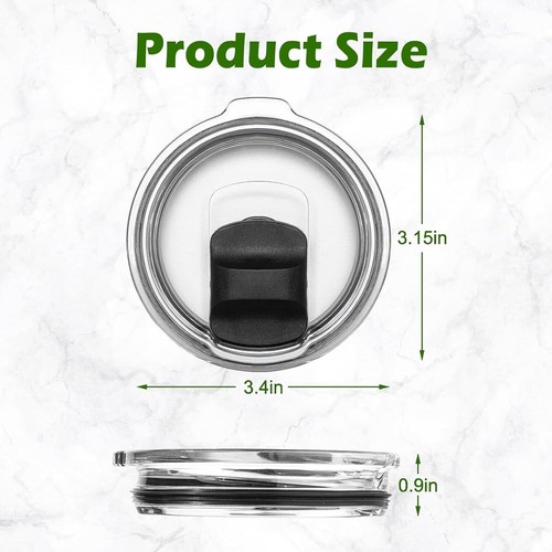 4Pcs 20 oz Magnetic Tumbler Lid, 4 Pack 20 oz Replacement Lid for Yeti Lids Comp - Picture 5 of 6