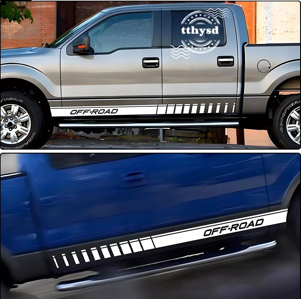 For Nissan Navara D22 Frontier Titan Graphics Off Road Stripe Car Sticker 2X New Foto 3 de 4