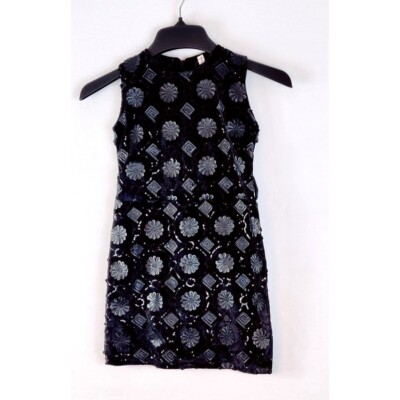 black velvet dress with sequins Ashby | Black Velvet Embellished Square-Neck Split Maxi Dress
